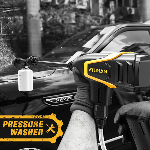 VTOMAN V32 LIFEBMS™ Cordless Pressure Washer with 1500A Jump Starter